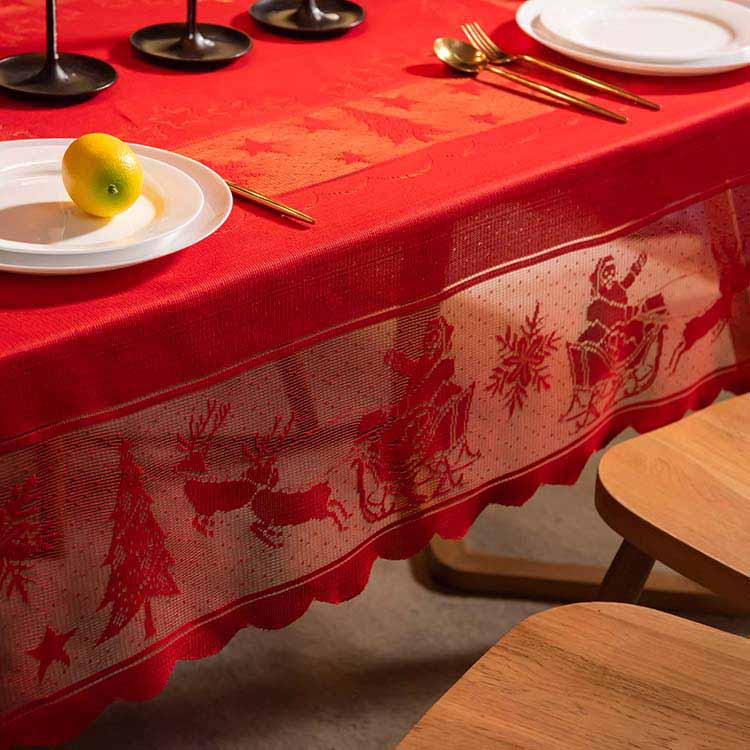 Christmas classic lace tablecloth