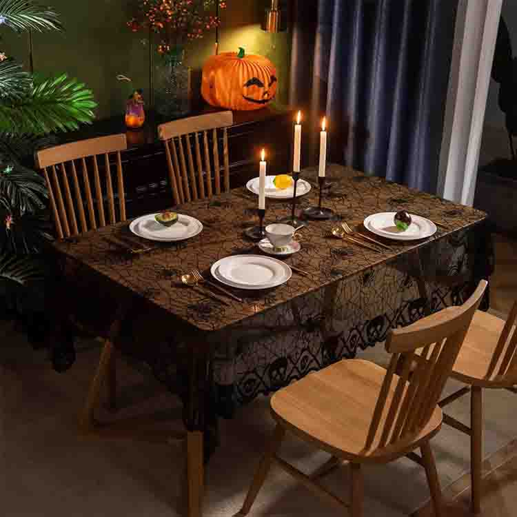 Spider and Skeleton element tablecloth