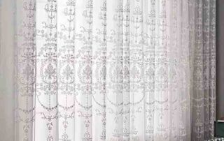 embroidered floral curtains bc-001